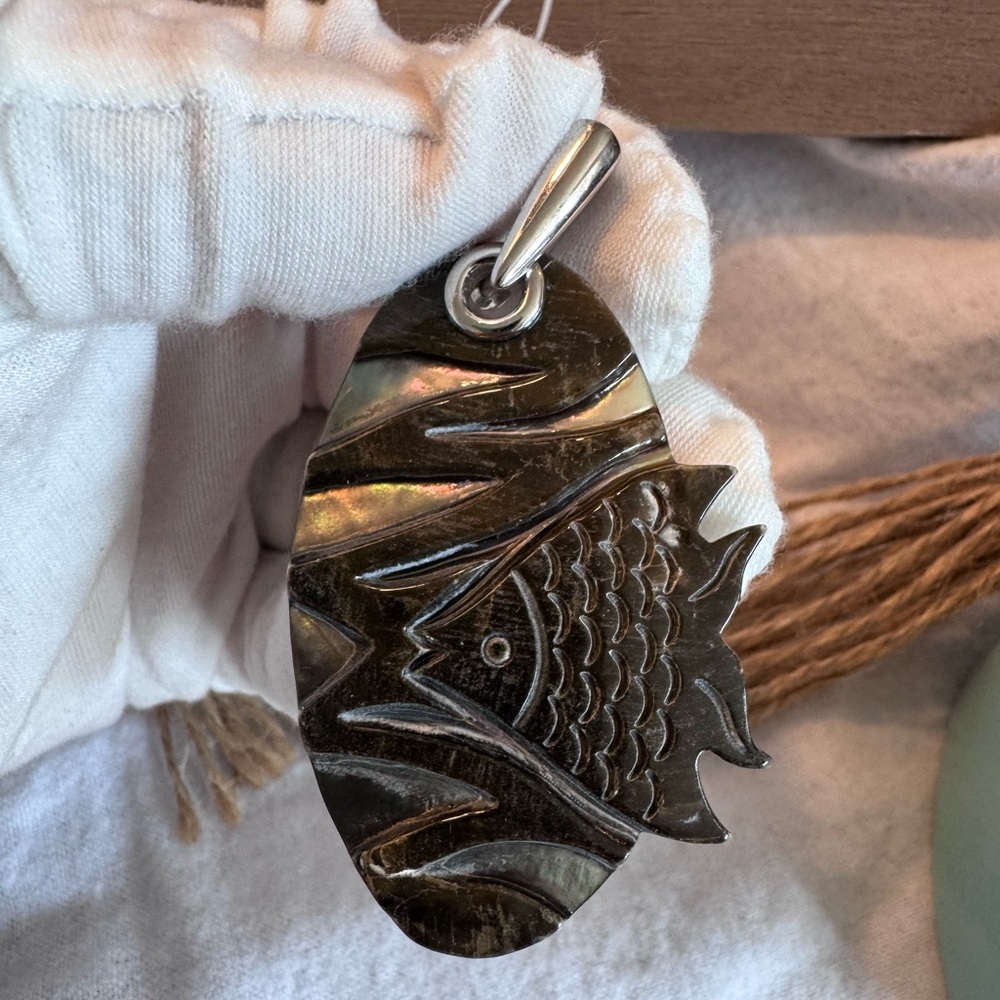 Mother of Pearl Fish Pendant